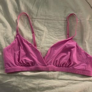 SKIMS triangle bralette, dark pink, Size XL.
